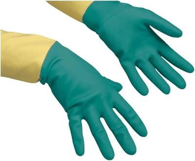 BLUE FARM | Vileda. Heavy Weight: extra resistant latex-neoprene glove.  1 pair (2 gloves)