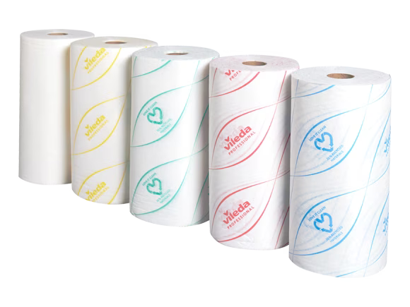 BLUE FARM | Vileda Professional. r-MicronSolo Rolle: Einwegtuch. Recyclingmaterialien