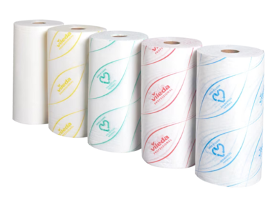 BLUE FARM | Vileda Professional. r-MicronSolo roll: disposable cloth. Recycling materials