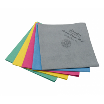 BLUE FARM | Vileda Professional. MicroClean Plus: chiffon en microfibre haute performance. Cm 40 x 45. Kit de 5 pièces