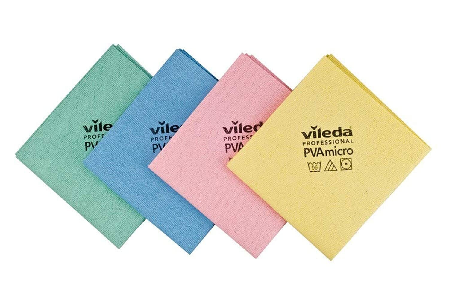 BLUE FARM | Vileda PVA Professional. PVAmicro: high efficiency microfibre cloth cm 38 x 35. Kit 5 pieces