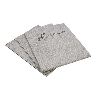 BLUE FARM | Vileda Professional. PVAinox: the ally for cleaning steel surfaces cm 35 x 44. Kit 5 pieces