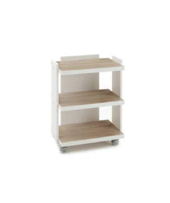 BLUE FARM | Vismara. Living.  Living trolley with 3 shelves. Larch or oak finish