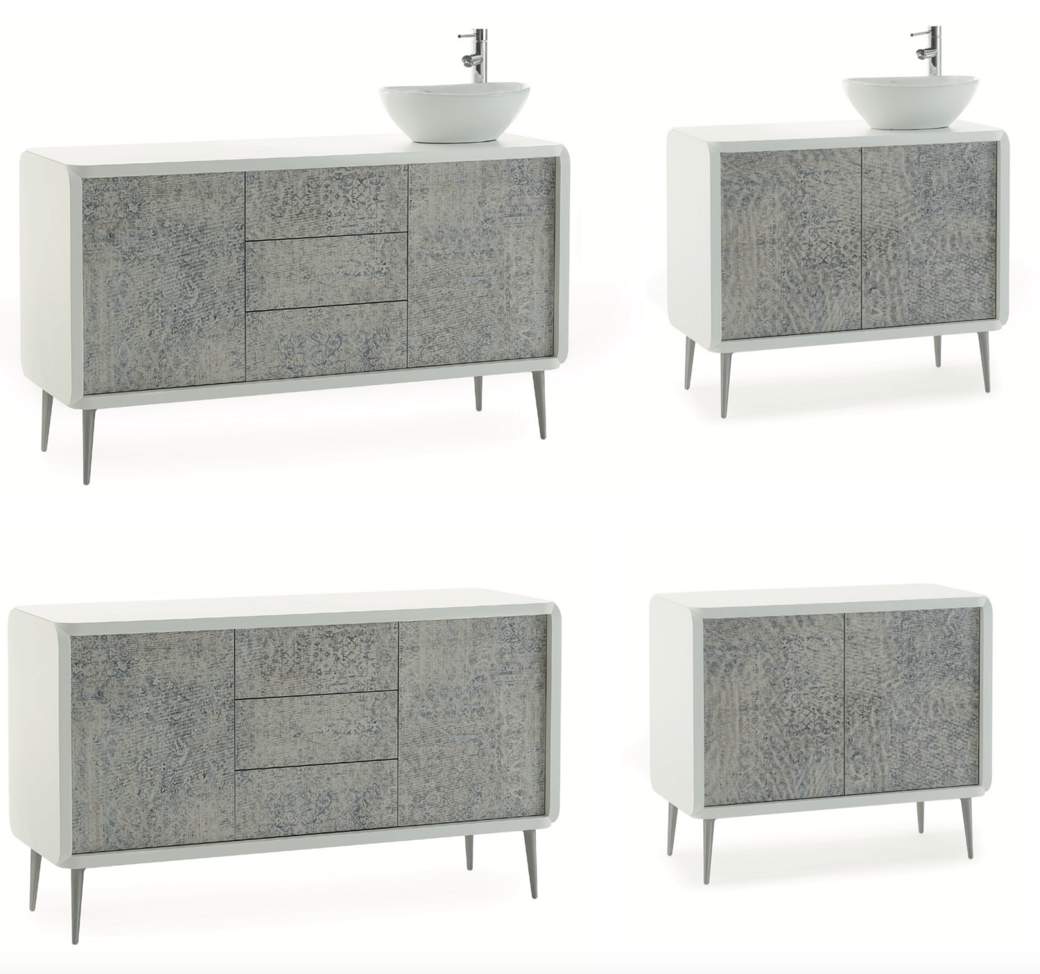 BLUE FARM | Vismara. Creo. Furniture with or without sink. 4 finishes available