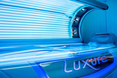 Professional line of sunbeds