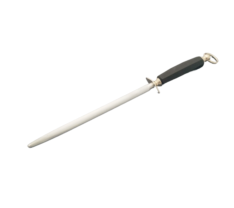 BLUE FARM | Due Buoi knives. 672P. Chrome-plated knife and blade sharpener, heavy and with black handle