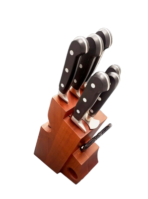 BLUE FARM | Due Buoi Knives. 604. Professional complete block. 7 pieces