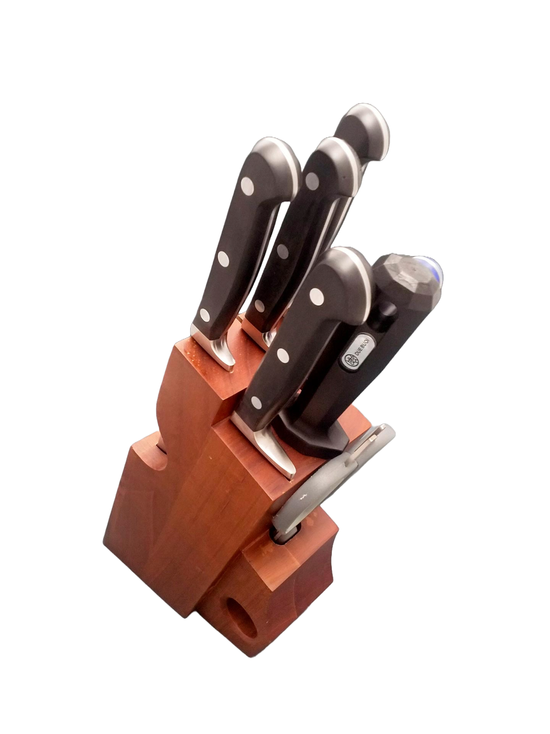 BLUE FARM | Due Buoi Knives. 603F. Black. Complete forged house line block. 7 pieces