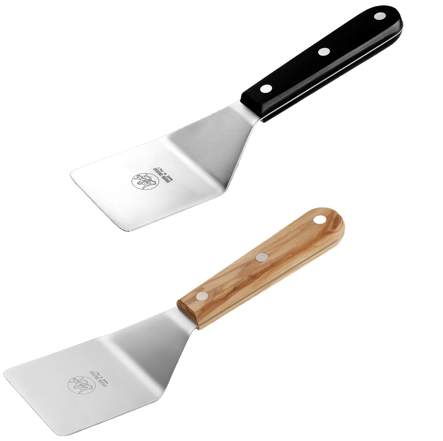 KALINDRA | Due Buoi knives. 805Q. Square stainless steel spatula.