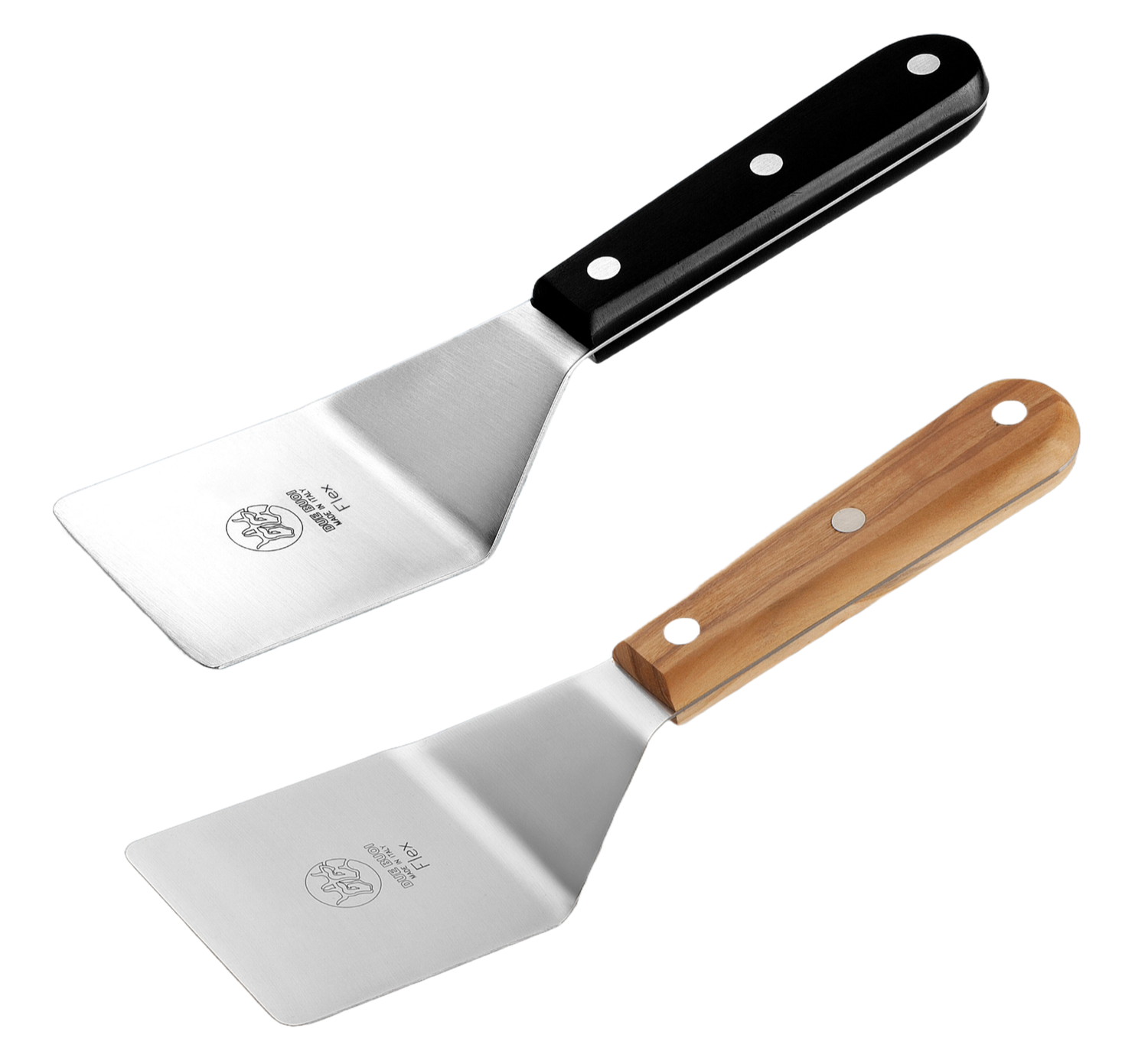 KALINDRA | Due Buoi knives. 805QFX. Flexible square stainless steel spatula