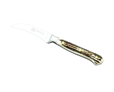 BLUE FARM | Due Buoi knives. 800/8. Curved chef's forged paring knife. Stainless steel. 3 models available