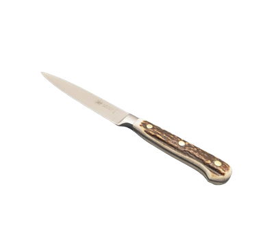 BLUE FARM | Due Buoi knives. 800/8-12. Chef's forged straight pointed paring knife for fruit and vegetables. Stainless steel. 6 models available