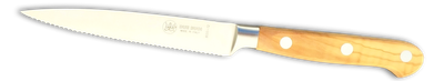 BLUE FARM | Due Buoi knives. 800/12. Chef's forged straight serrated point paring knife for fruit and vegetables. Stainless steel. 3 models available