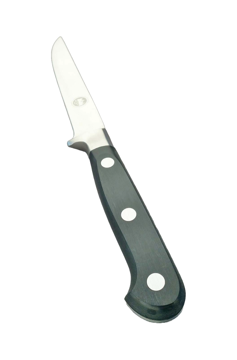 BLUE FARM | Due Buoi knives. 800D/13. Forged boning knife for chefs. Stainless steel, black