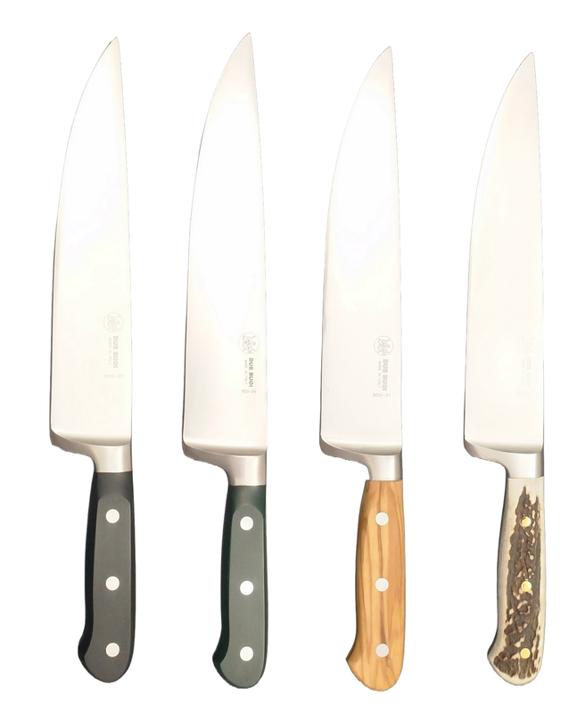 BLUE FARM | Due Buoi knives. 800/4. Forged tri-cutting chef&#39;s knife. Stainless steel. 4 models available