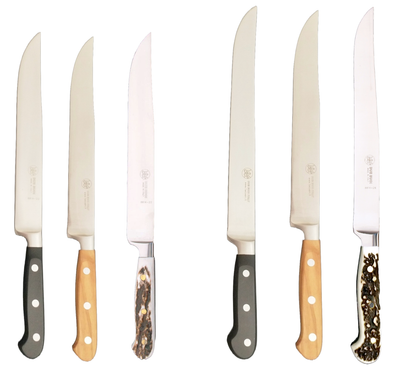 BLUE FARM | Due Buoi knives. 8814/22-6. Forged chef&#39;s knife for roasts. Stainless steel. 6 models available