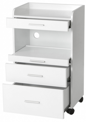 BLUE FARM | Weelko. Aux. Professional trolley in white lacquered wood