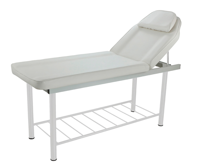 BLUE FARM | Weelko. Coxi. Table de massage et de kinésithérapie avec 1 articulation et étagère &quot;porte matériel&quot;
