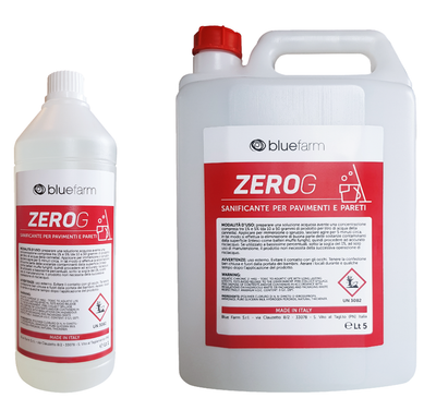 BLUE FARM | ZeroG. Protection. Sanitizing Detergent for floors, surfaces and walls. Concentrated