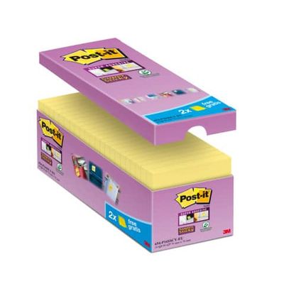 Foglietti Post-it Super Sticky Giallo Canary? cf 14 blocchetti + 2 gratis da 90 ff - 654SSCY-VP16