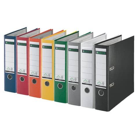 Registratore senza custodia Leitz 180 commerciale dorso 8 cm cartone rivestito in polipropilene rosso - 10105025