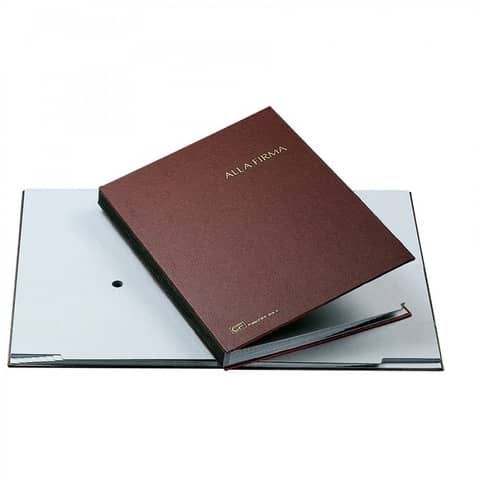 Libro firma Fraschini in carta-cartoncino con 14 scomparti 24x34 cm blu - 614-A-DB