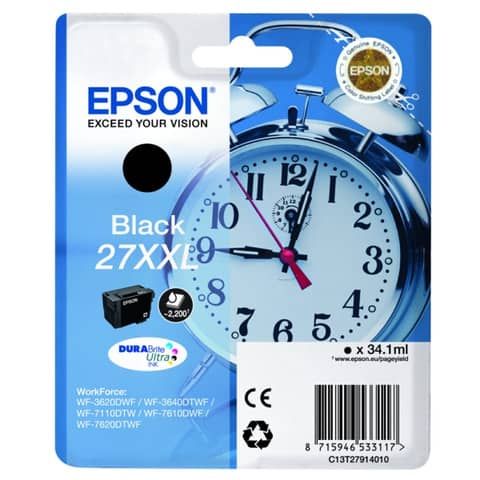 Cartuccia inkjet alta capacit Sveglia 27XXL Epson nero C13T27914012