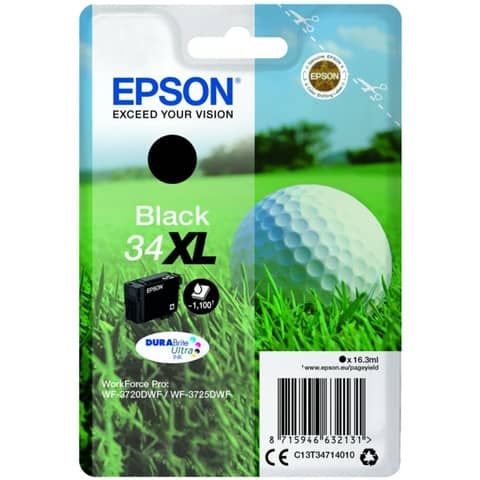 Cartuccia inkjet alta capacit Pallina da golf 34XL Epson nero C13T34714010