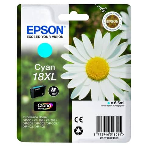 Cartuccia inkjet alta capacit Margherite 18XL Epson ciano C13T18124012