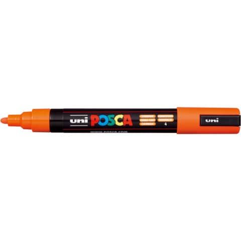 Marcatore a tempera POSCA Uni-Ball punta tonda 1,8-2,5 mm arancione M PC5M AC