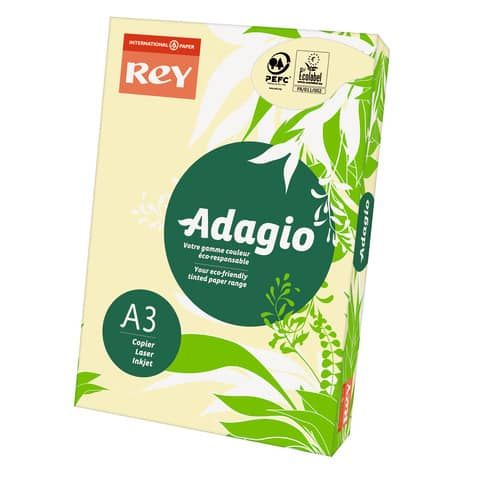 Carta colorata A3 Sylvamo Rey Adagio 160 g/m giallo canarino 03 - Risma da 250 fogli - ADAGI160X484