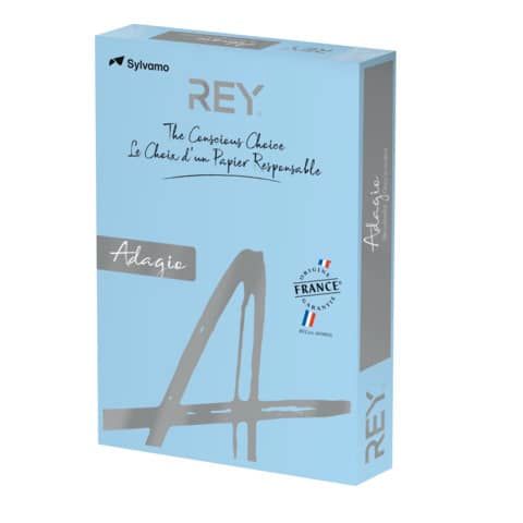 Carta colorata A3 Sylvamo Rey Adagio 80 g/m blu tenue 48 - Risma da 500 fogli - ADAGI080X657