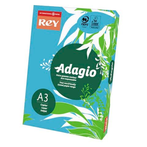 Carta colorata A3 Sylvamo Rey Adagio 160 g/m blu - Risma da 250 fogli - ADAGI160X501