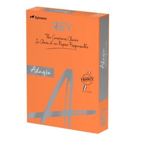 Carta colorata A4 Sylvamo Rey Adagio 160 g/m arancio 21 - Risma da 250 fogli - ADAGI160X467