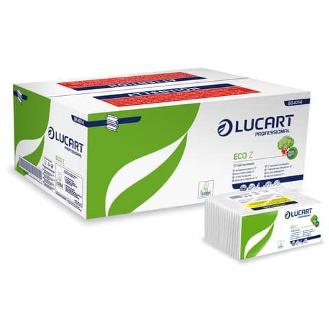 Asciugamani piegati a &#39;&#39;Z&#39;&#39; Lucart Eco Z 23x23,5 cm 2 veli conf. da 220 ff - 864014
