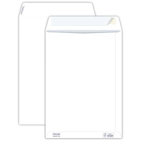 Buste a sacco bianche autoad. removibili Pigna Envelopes Competitor String 100 g/m 250x353 mm  conf. 500 - 0099067