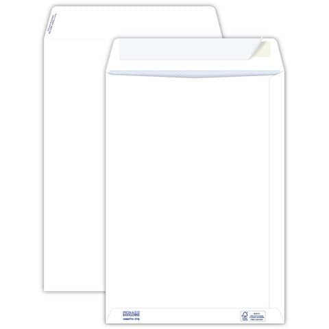 Buste a sacco bianche autoad. removibili Pigna Envelopes Competitor strip 80 g/m 250x353 mm  conf. 500 - 0099066