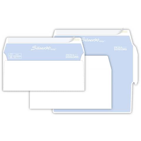 Buste senza finestra Pigna Envelopes Silver90 90 g/m 110x230 mm bianco conf. 500 - 0170569