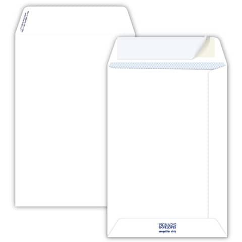 Buste a sacco Pigna Envelopes Competitor strip 80 g/m 162x229 mm bianco Conf. da 20 buste - 0654555