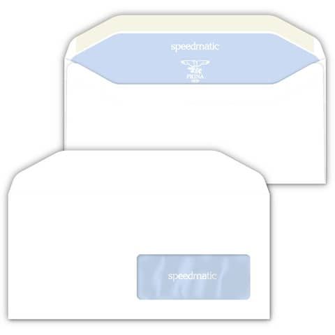 Buste con finestra Pigna Envelopes Silvermartic Lux 80 g/m 110x230 mm bianco - conf. 500 - 0388987