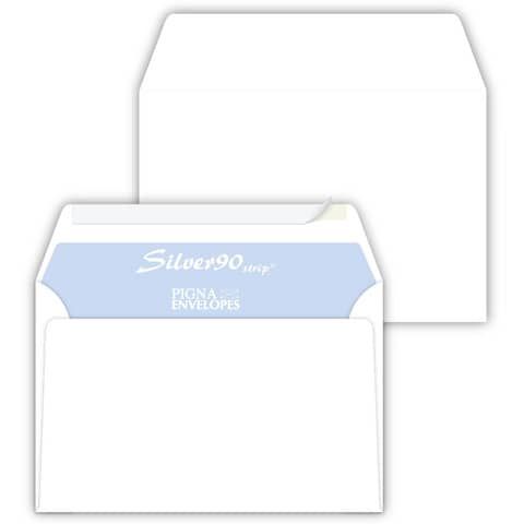 Buste senza finestra Pigna Envelopes Silver80 Strip 80 g/m 120x180 mm bianco conf. 500 pezzi - 0097685