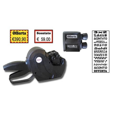 Kit Prezzatrice Printex nero ''Cinghiettino + 7 Numerica'' nero PZ2619tone b01