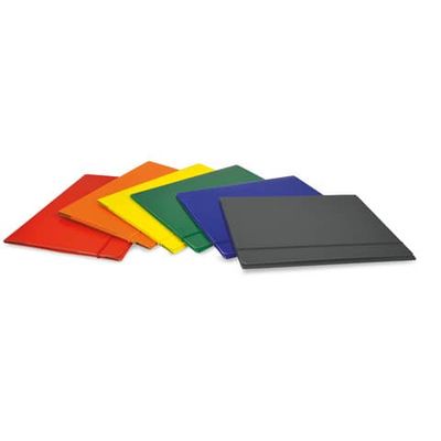 Cartellina con elastico tondo EURO-CART Presspan monolucido- 3 lembi - Verde CPEVERVE_DESK