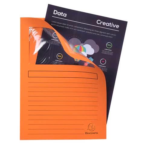 Cartelline con finestra Exacompta Forever A4 cartoncino 120 g/m arancio conf. da 100 - 50104E