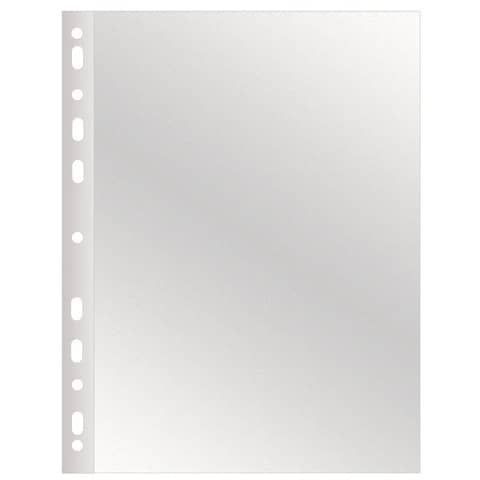 Buste a perforazione universale Q-Connect 22x30 cm alto spessore finitura liscia conf. 50 pezzi - KF11187
