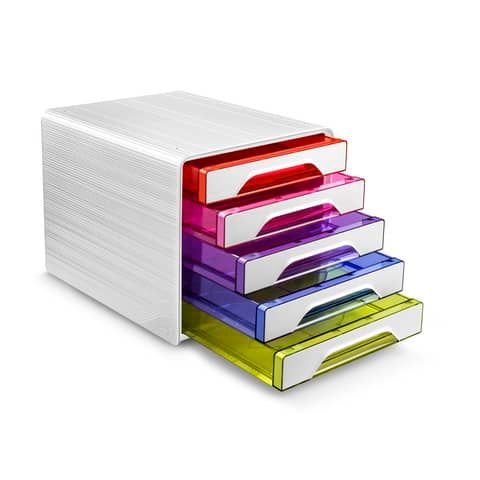 Cassettiera da scrivania CEP Smoove 360x288x271 mm bianco 5 cassetti medi 1071110931