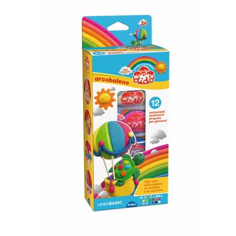 Pasta modellabile DIDO&#39; Arcobaleno assortiti Conf. 12 pezzi - 397900
