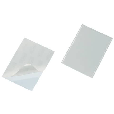 Buste adesive DURABLE POCKETFIX A5 polipropilene trasparente conf. 25 pezzi - 829419