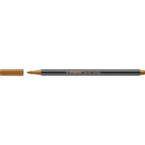 Pennarelli Stabilo Pen 68 metallic 1 mm  rame - 68/820