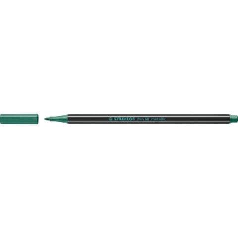 Pennarelli Stabilo Pen 68 metallic 1 mm  verde metallizzato - 68/836